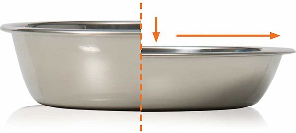 Show full view: Catit PIXI Double Stainless Steel Cat Bowl, 200-ml slide 5 of 5