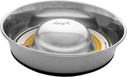 Dogit Stainless Steel Non-Skid Slow Feeder Dog Bowl, 900-ml