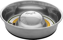 Dogit Stainless Steel Non-Skid Slow Feeder Dog Bowl, 1.7-L