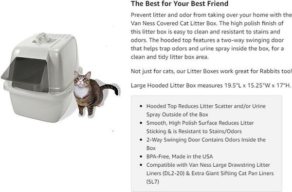 Show full view: Van Ness Enclosed Cat Litter Box, Large slide 5 of 6