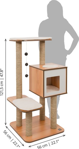 Show full view: Catit Vesper High Base 122-cm Cat Tree, Walnut slide 3 of 8