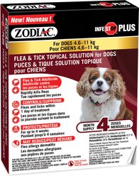 Zodiac Infestop PLUS Flea & Tick Topical Solution for Dogs, 4.6-11 kg