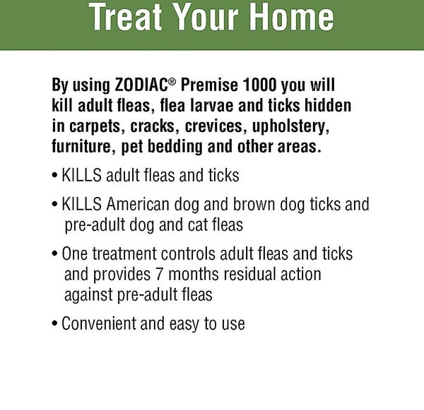 Show full view: Zodiac Premise Flea & Tick Home Spray, 227-g bottle slide 3 of 3