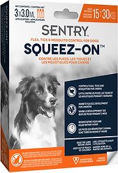 Sentry Squeez-On Flea Tick & Mosquito Treatment for Dogs, 15-30 kg