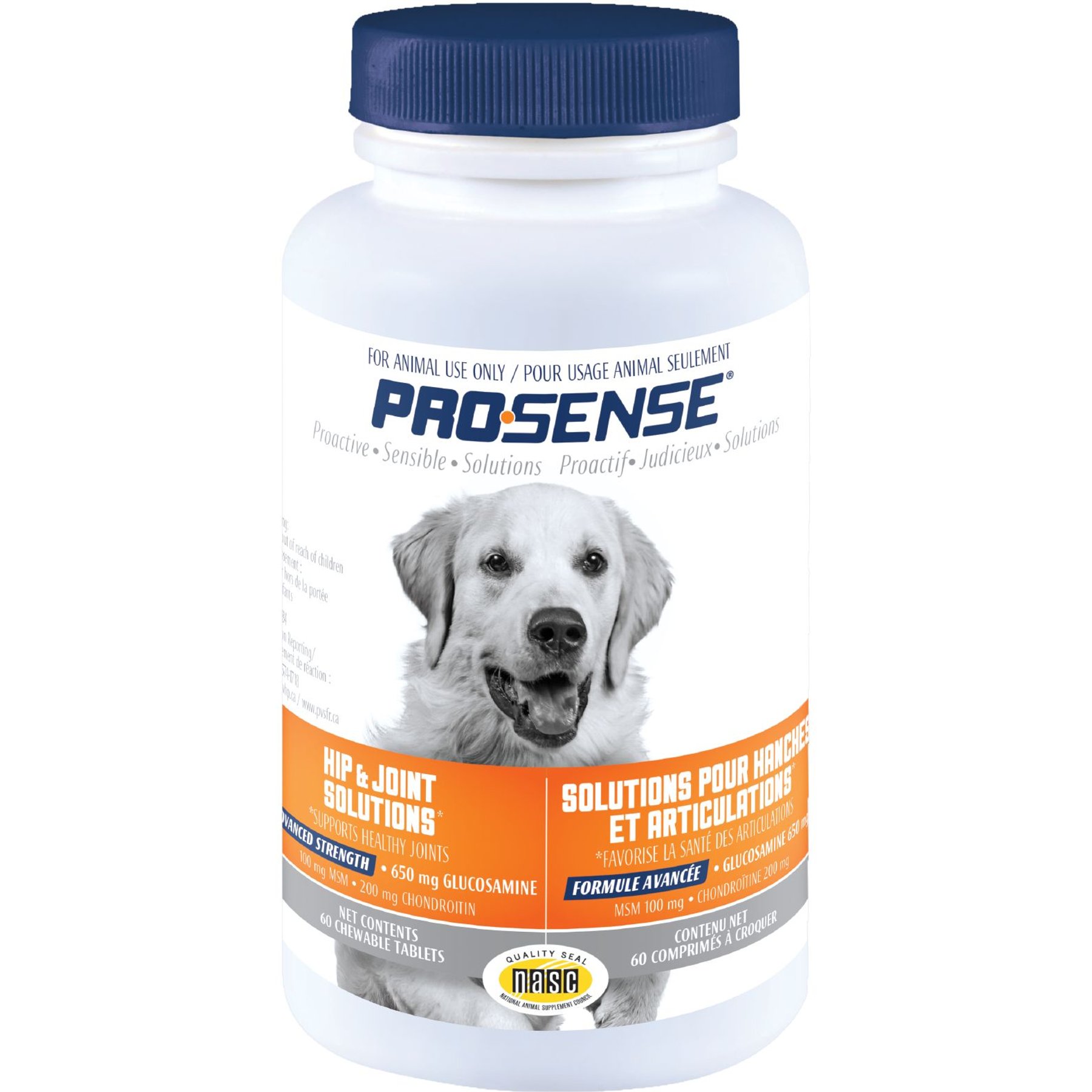 PRO SENSE Gluocosamine Advanced Strength Hip Joint Support Tablet Supplement for Dogs 60 count Chewy Canada