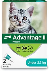 Advantage II Flea Treatment for Kittens, 2.3 kg & under, 2 doses