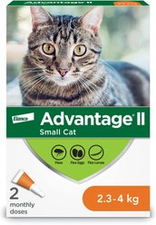 Advantage II Flea Treatment for Cats, 2.3 to 4 kg, 2 doses