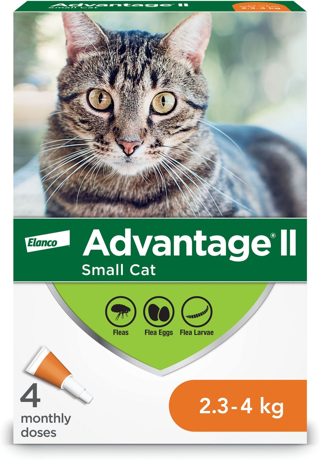 ADVANTAGE II Flea Treatment for Cats 2.3 to 4 kg 4 doses Chewy