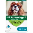 Show in main carousel: Advantage II Flea Treatment for Dogs, 4.6 to 11 kg, 2 doses slide 1 of 7