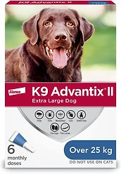 K9 Advantix II Flea & Tick Treatment for Dogs, over 25 kg, 6 doses