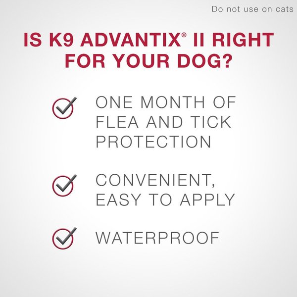 Show full view: K9 Advantix II Flea & Tick Treatment for Dogs, over 25 kg, 6 doses slide 5 of 7