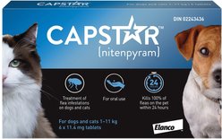 Capstar Daily Oral Flea Treatment for Dogs & Cats, 1 to 11 kg, 6 doses