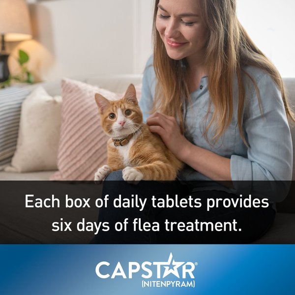 Show full view: Capstar Daily Oral Flea Treatment for Dogs & Cats, 1 to 11 kg, 6 doses slide 5 of 8
