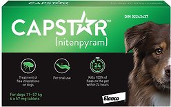 Capstar Daily Oral Flea Treatment for Dogs, 11 to 57 kg, 6 doses
