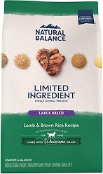 Natural Balance Limited Ingredient Lamb & Brown Rice Large Breed Recipe Dry Dog Food, 11.79-kg bag