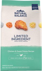 Natural Balance Limited Ingredient Grain-Free Chicken & Sweet Potato Recipe Dry Dog Food, 10.9-kg bag