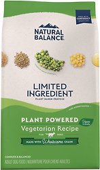 Natural Balance Limited Ingredient Vegetarian Recipe Dry Dog Food, 5.44-kg bag