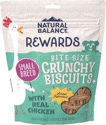 Natural Balance Rewards Crunchy Biscuits with Real Chicken Dog Treats, 227-g bag