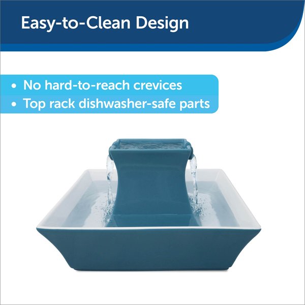 Show full view: PetSafe Drinkwell Pagoda Dog & Cat Fountain, 2.1-L, Blue slide 5 of 12
