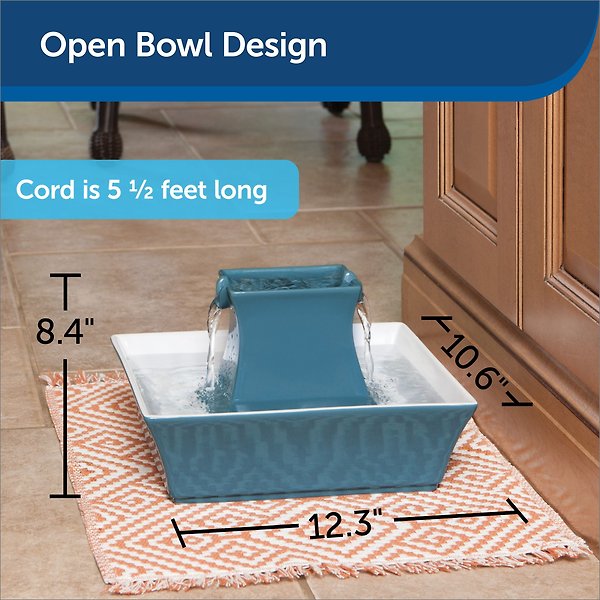 Show full view: PetSafe Drinkwell Pagoda Dog & Cat Fountain, 2.1-L, Blue slide 6 of 12
