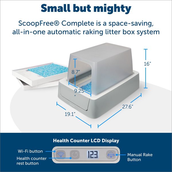 Show full view: PetSafe ScoopFree Smart WiFi Enabled Covered Automatic Self-Cleaning Cat Litter Box slide 3 of 8