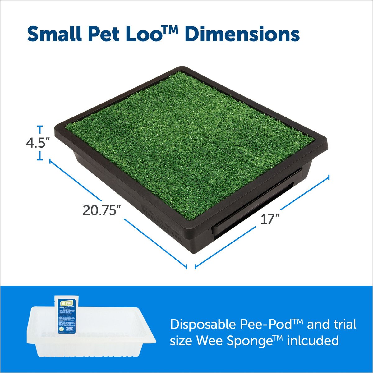 Hompet Dog Toilet Indoor Puppy Training Pad, Dog Potty Pet Training Grass  Mat, Removable Waste Tray for Easier Clean Up, Artificial Turf, 25×20