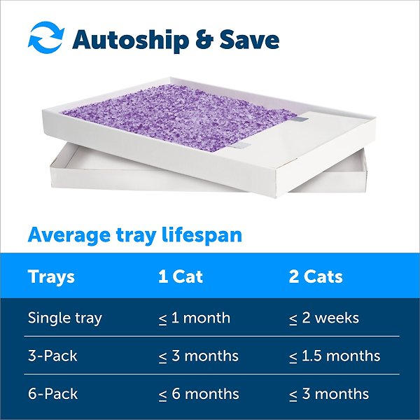Show full view: PetSafe ScoopFree Complete Disposable Lavender Crystal Cat Litter Trays, 3 count slide 5 of 11