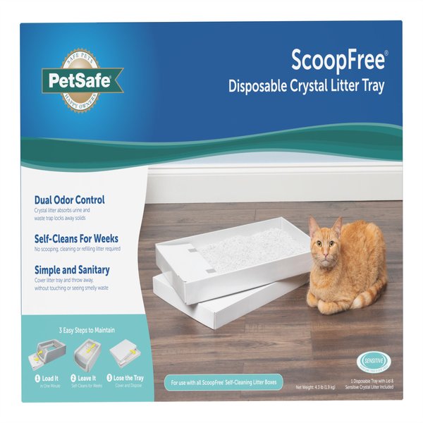 Show full view: PetSafe ScoopFree Complete Disposable Sensitive Crystal Cat Litter Trays, 6 count slide 9 of 11