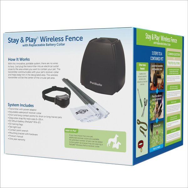 Show full view: PetSafe Stay & Play Wireless Dog & Cat Fence with Replaceable Battery Collar slide 9 of 10