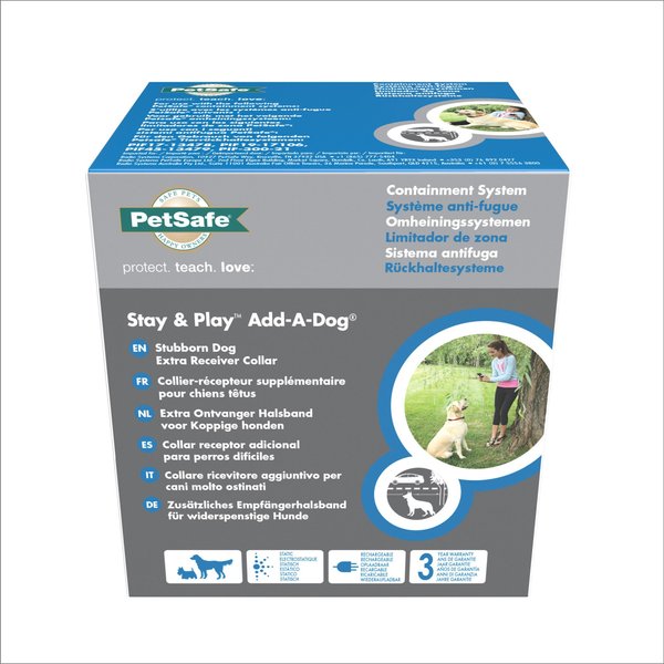 Show full view: PetSafe Stubborn Dog Stay+Play Wireless Fence Receiver Dog Collar slide 6 of 7