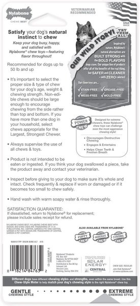 Show full view: Nylabone Power Chew Bison Bone Alternative Nylon Chew Dog Toy slide 9 of 11