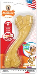 Nylabone Power Chew Peanut Butter Curvy Dental Chew Dog Toy