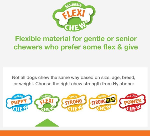 Show full view: Nylabone FlexiChew Dental Dog Toy, 3 count, 3 count slide 4 of 9