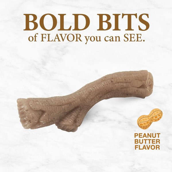 Show full view: Nylabone Gourmet Style Strong Chew Stick Peanut Butter Chew Dog Toy, Medium/Wolf slide 3 of 10