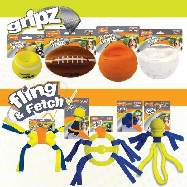 Show full view: Nylabone Power Play Fling-a-Bounce Ball Dog Toy, Large slide 7 of 10
