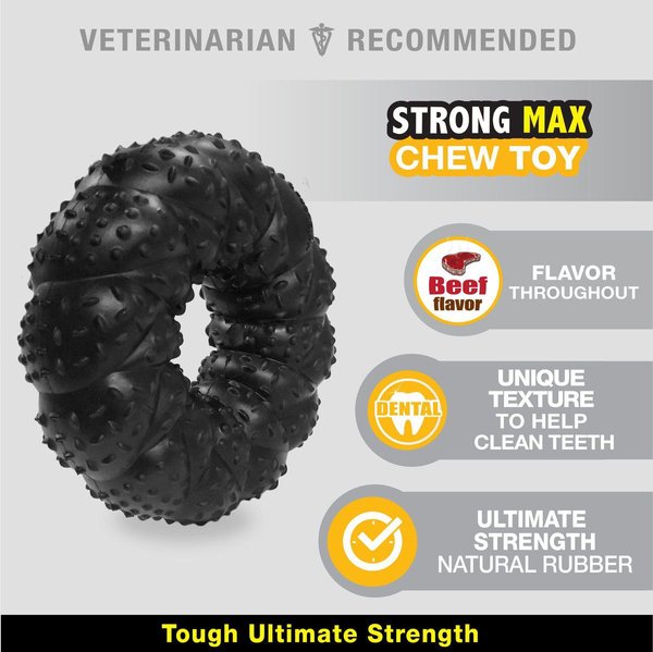 Show full view: Nylabone Strong MAX Braided Ring Beef Flavored Chew Dog Toy slide 3 of 11