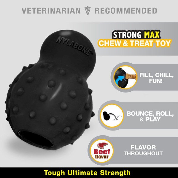 Show full view: Nylabone Strong MAX Chew Cone Stuffable Beef Flavor Chew Dog Toy slide 3 of 9