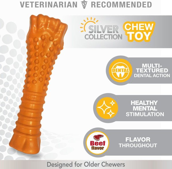 Show full view: Nylabone Strong Chew Rubber Senior Beef Flavor Chew Dog Toy slide 3 of 9