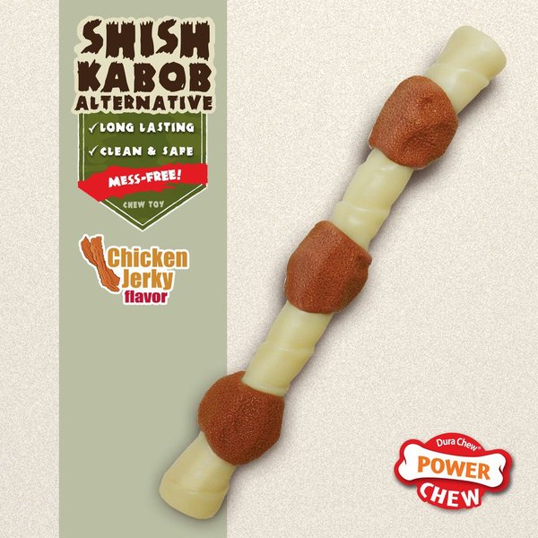Show full view: Nylabone Shish Kabob Alternative Power Chew Chicken Jerky Flavor Chew Dog Toy, Giant slide 3 of 11