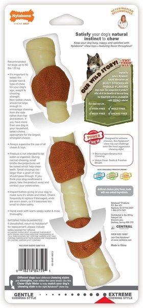 Show full view: Nylabone Shish Kabob Alternative Power Chew Chicken Jerky Flavor Chew Dog Toy, Giant slide 8 of 11