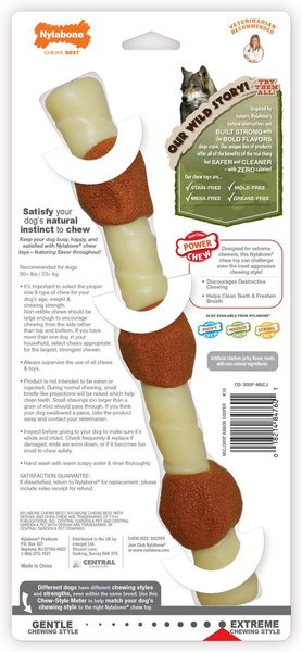 Show full view: Nylabone Shish Kabob Alternative Power Chew Chicken Jerky Flavor Chew Dog Toy, Souper slide 9 of 12