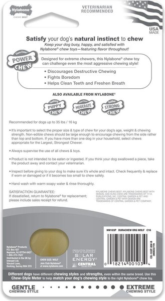 Show full view: Nylabone Power Chew Original Flavored Durable Chew Dog Toy, Medium slide 8 of 11