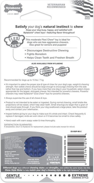 Show full view: Nylabone Moderate Chew FlexiChew Chicken Flavor Dental Chew Dog Toy, X-Small slide 6 of 10