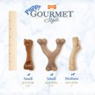 Show in main carousel: Nylabone Puppy Gourmet Style Strong Chew Wishbone Peanut Butter Dog Toy slide 8 of 10