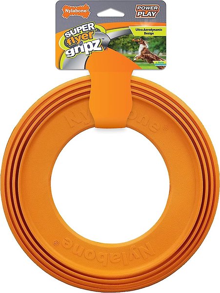 【3/10までの限定価格】FLYMEe IGREBOW ニューヨーク Discontinued - NYLABONE Power Play Super Flyer Gripz Disc Dog Toy