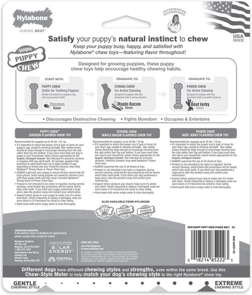 Show full view: Nylabone Puppy Chew Stages Triple Chew Dog Toy, 3 count slide 6 of 7