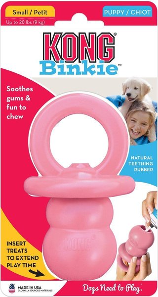 Show full view: KONG Puppy Binkie Dog Toy, Color Varies, Small slide 5 of 6
