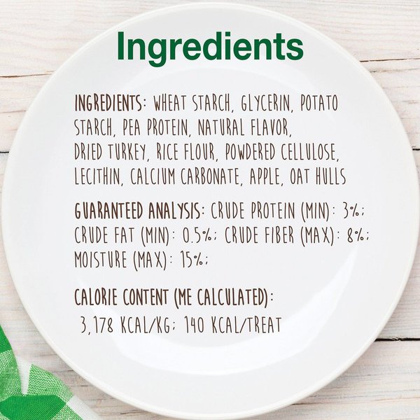 Show full view: Nylabone Natural Healthy Edibles Long Lasting Turkey & Apple Chew Dog Treats, 4 count slide 5 of 11