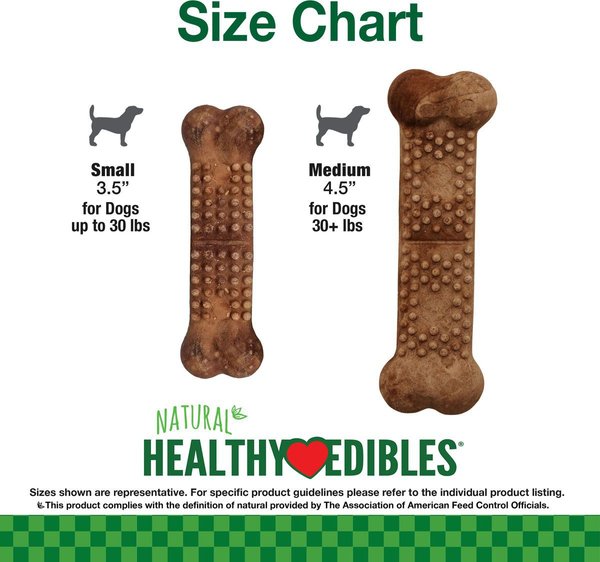 Show full view: Nylabone Healthy Edibles Meaty Center Beef Small Natural Dog Treats, 12 count slide 6 of 11