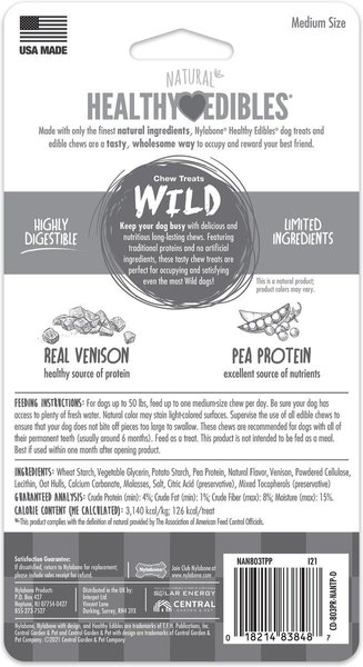 Show full view: Nylabone Healthy Edibles Venison Flavoured Antler Wolf Dog Treats, 2 count slide 7 of 11